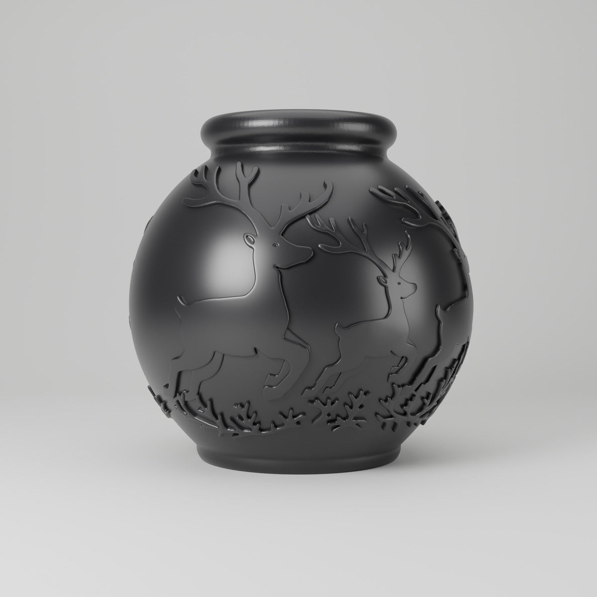 Christmas Reindeer Vase – Leaping Deer Holiday Flower Vase - Northern Foundry