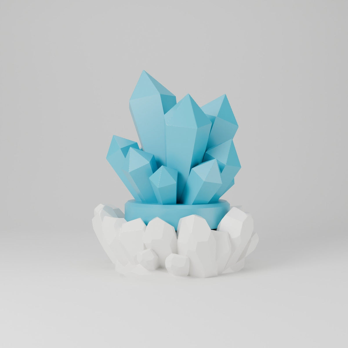 Crystals Lamp – Glowing Crystal Cluster Night Light on a Rock Base, Gemstone Decor - Northern Foundry