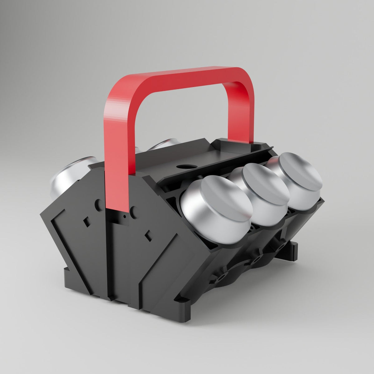 Engine Block Can Holder – V4, V6 or V8 Beer Can Caddy with Handle, Gift for Car Lovers - Northern Foundry