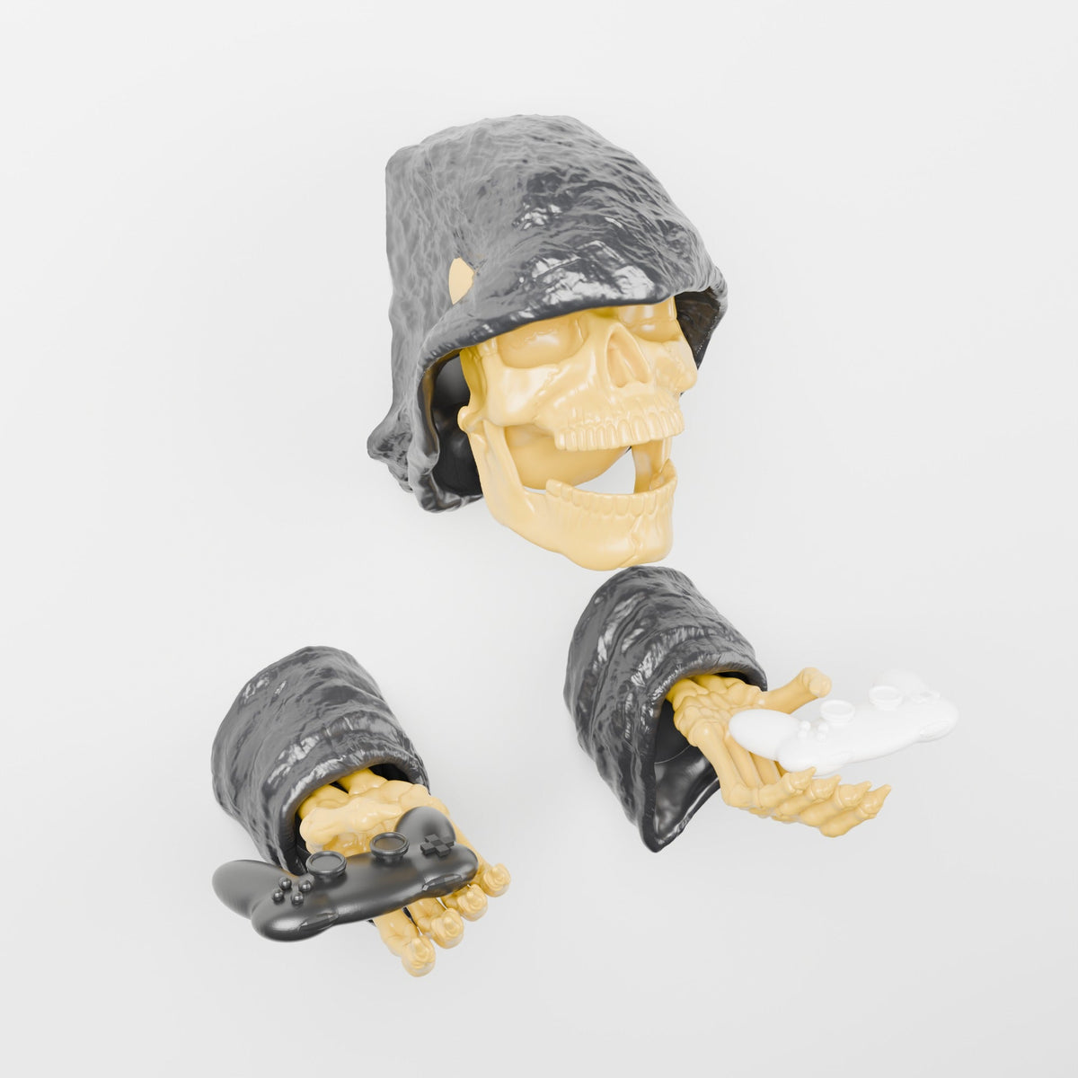 Grim Reaper Wall Mount with Skeleton Hands – Headset & Controller Holder - Northern Foundry