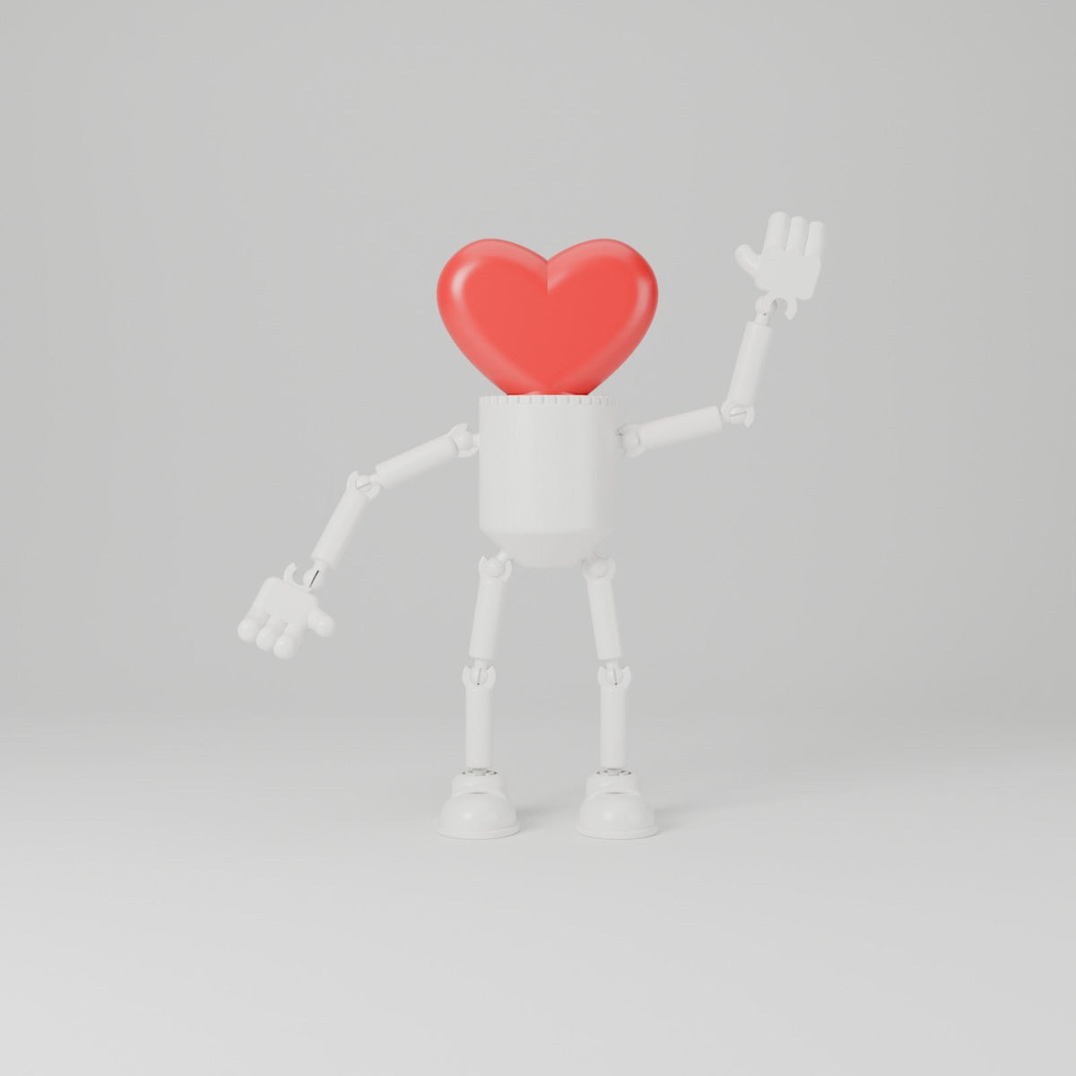 Heart Bulb Buddy Lamp – Poseable Heart Robot LED Night Light for Valentine's Day - Northern Foundry