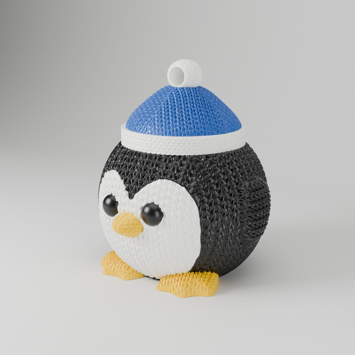 Knitted Chubby Penguin Ornament – Cute Penguin with Santa Hat Christmas Tree Decoration - Northern Foundry