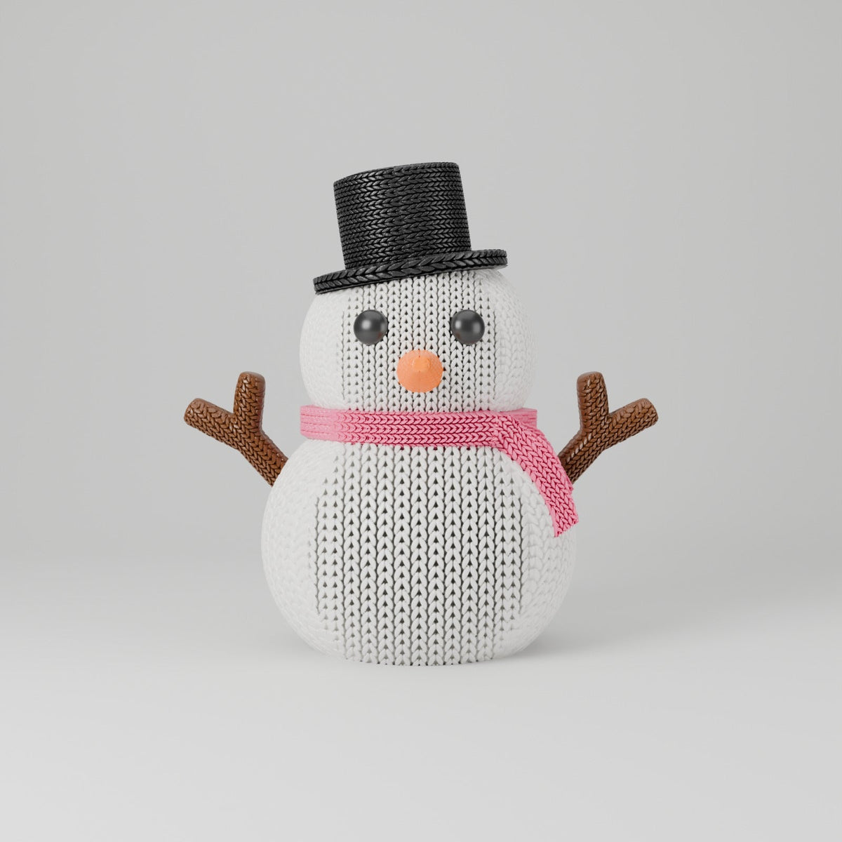 Knitted Snowman Figurine – Cozy Sweater-Knit Christmas Decor - Northern Foundry