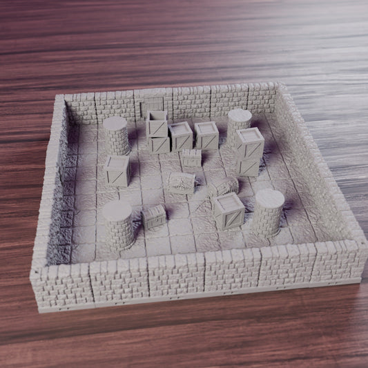 28mm Storage Warehouse Loot Cache – Dungeon Terrain - Northern Foundry