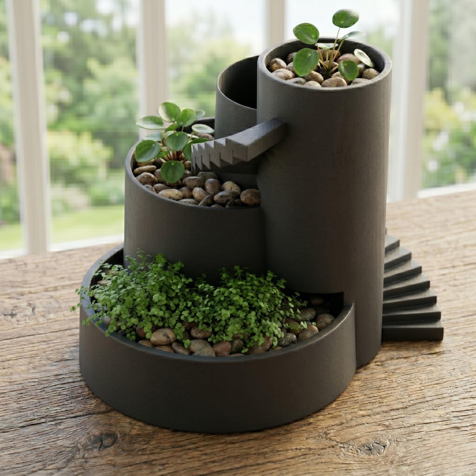3-Tier Succulent Planter – Modern Architectural Plant Display - Northern Foundry