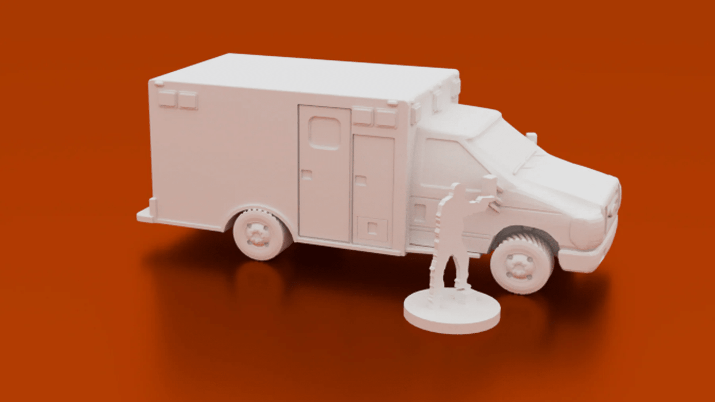 40mm Heroic Urban First Responder Terrain Bundle: Firehouse, Medical Center. & Vehicles