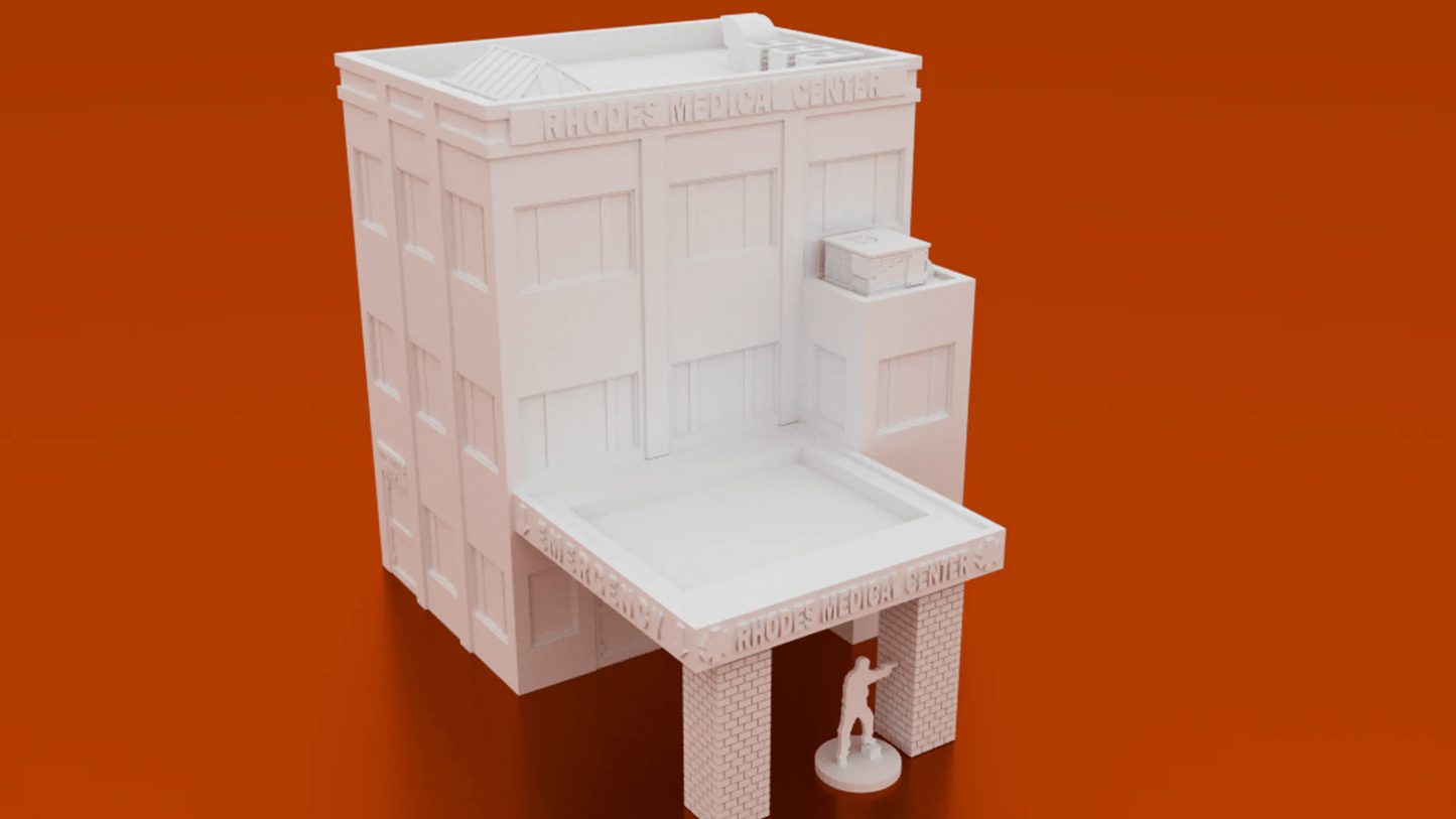 40mm Heroic Urban First Responder Terrain Bundle: Firehouse, Medical Center. & Vehicles