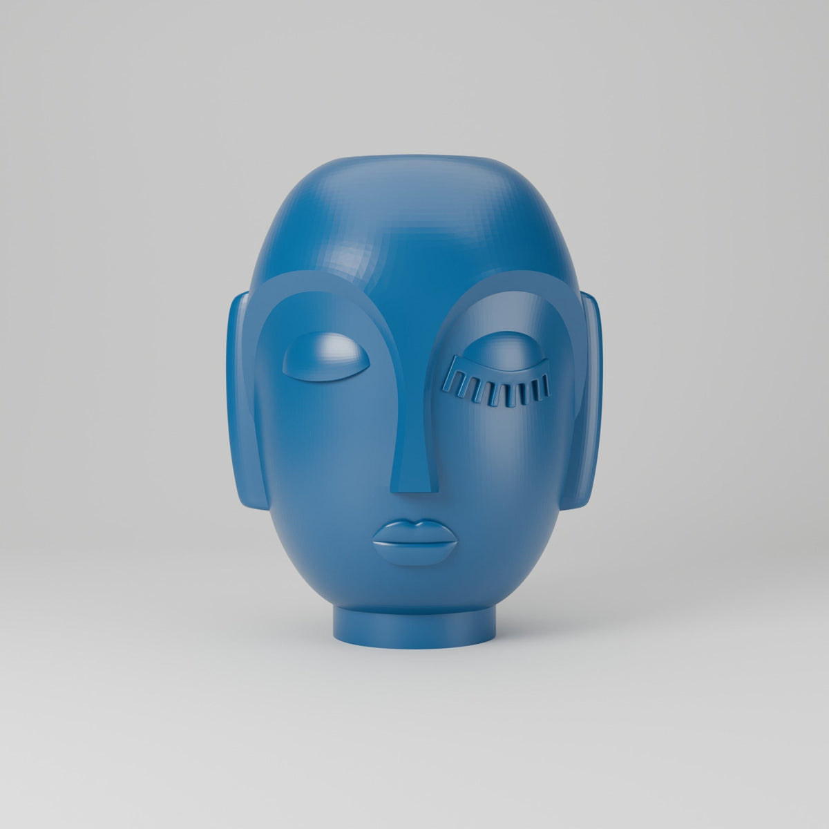 Abstract Face Vase – Modern Sculptural Head Vase - Northern Foundry