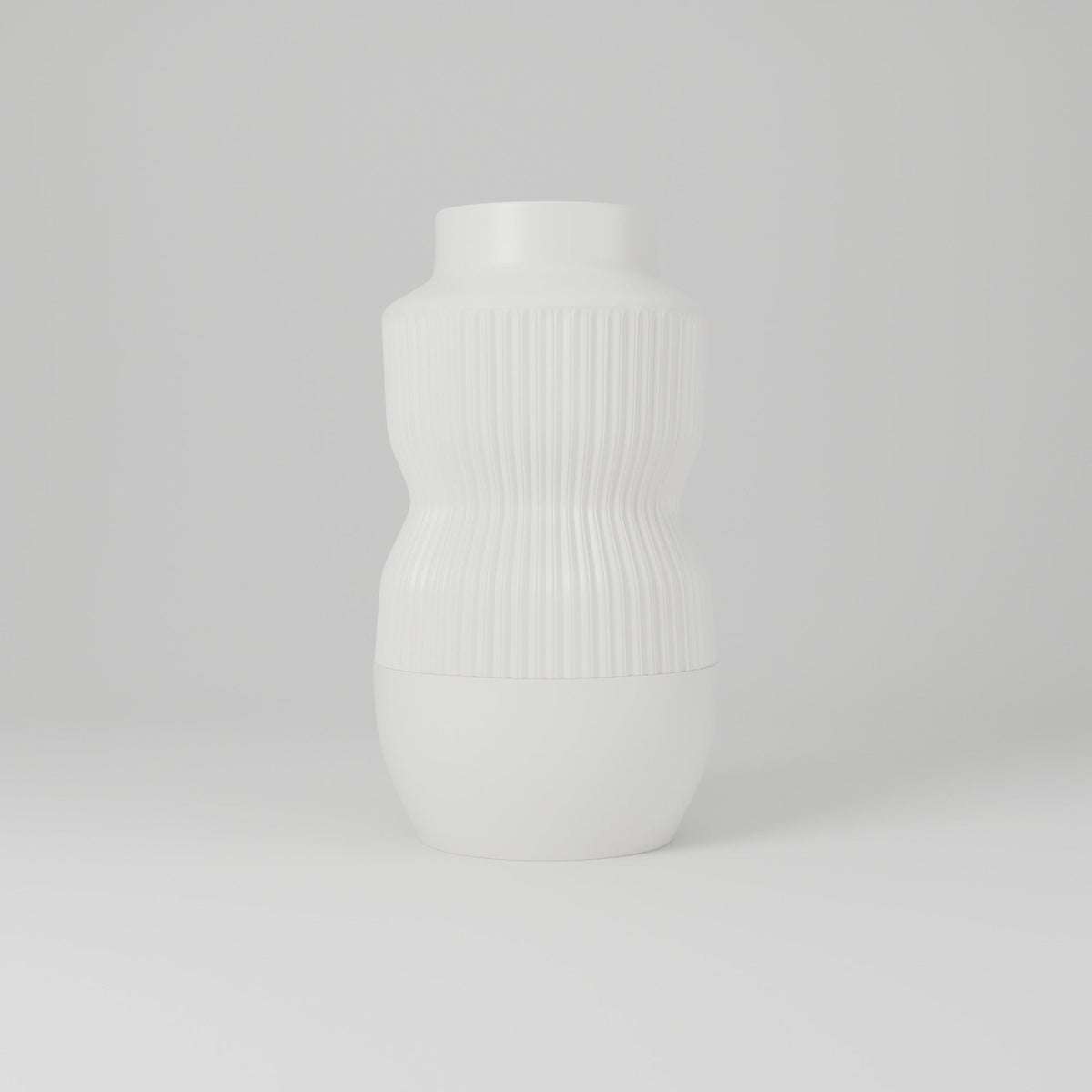 Alba Terra Ribbed Vase – Modern Sculptural Vase - Northern Foundry