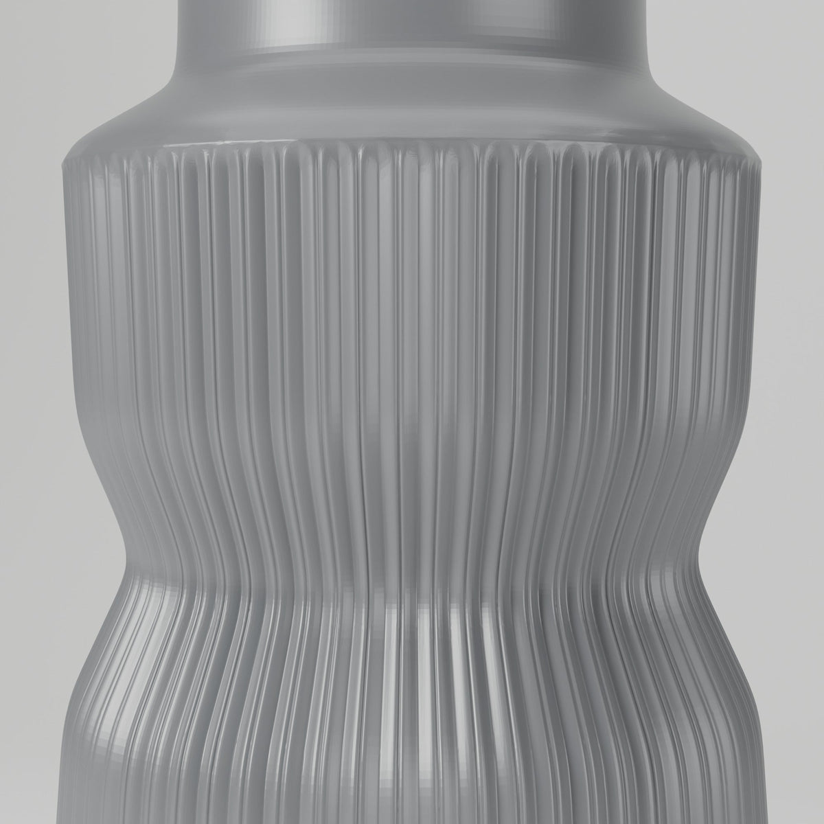 Alba Terra Ribbed Vase – Modern Sculptural Vase - Northern Foundry