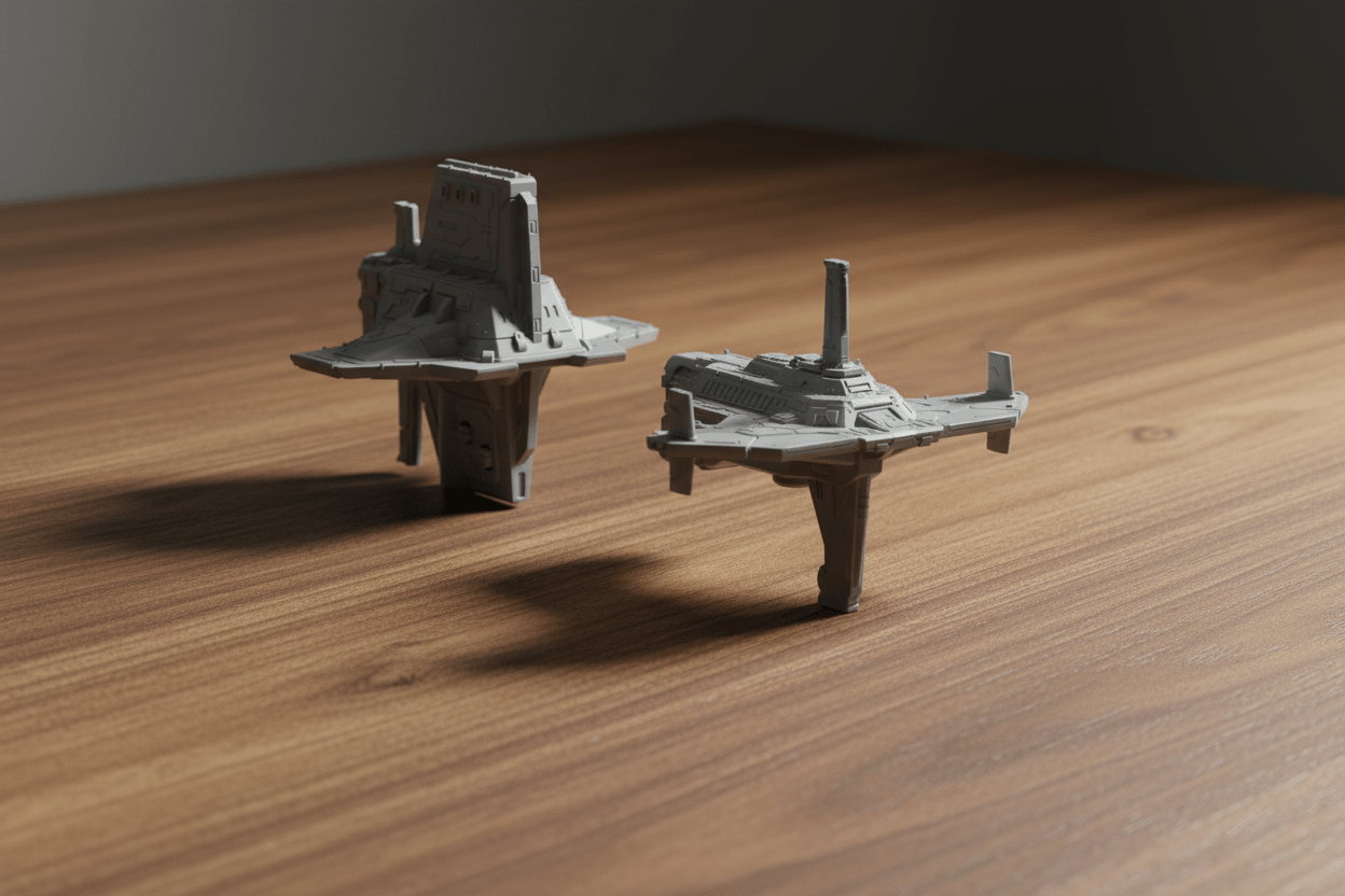 Alliance Carrier Strike Group — Terra Union Space Fleet — Heavy Carriers & Fighter Squadrons — 1:128 Scale Billion Suns Miniatures