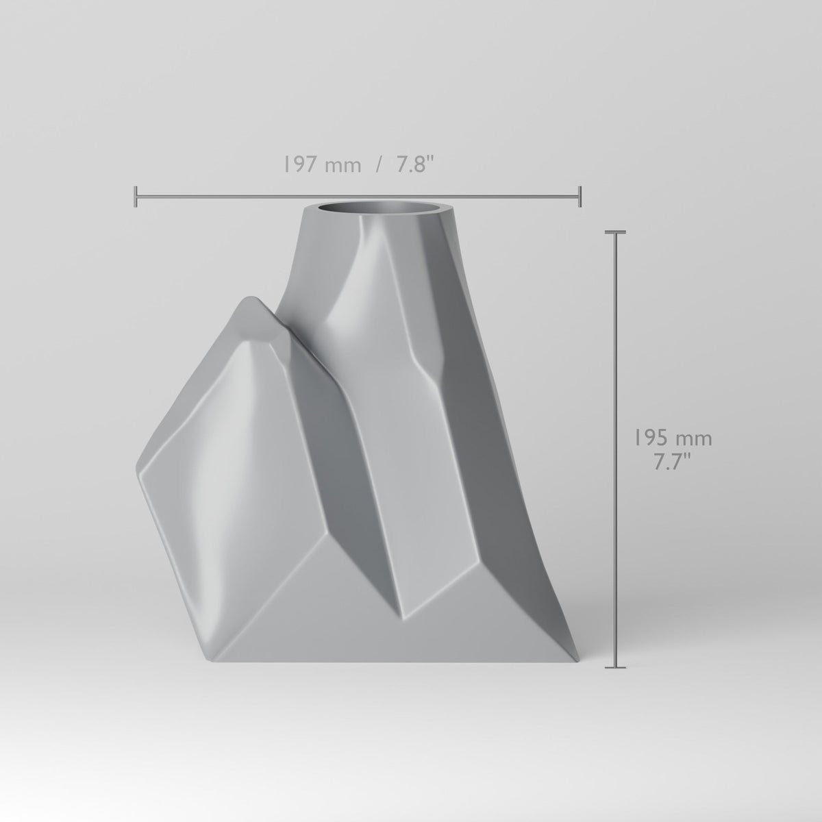 Alpine Peaks Geometric Mountain Vase – Modern Sculptural Vase - Northern Foundry
