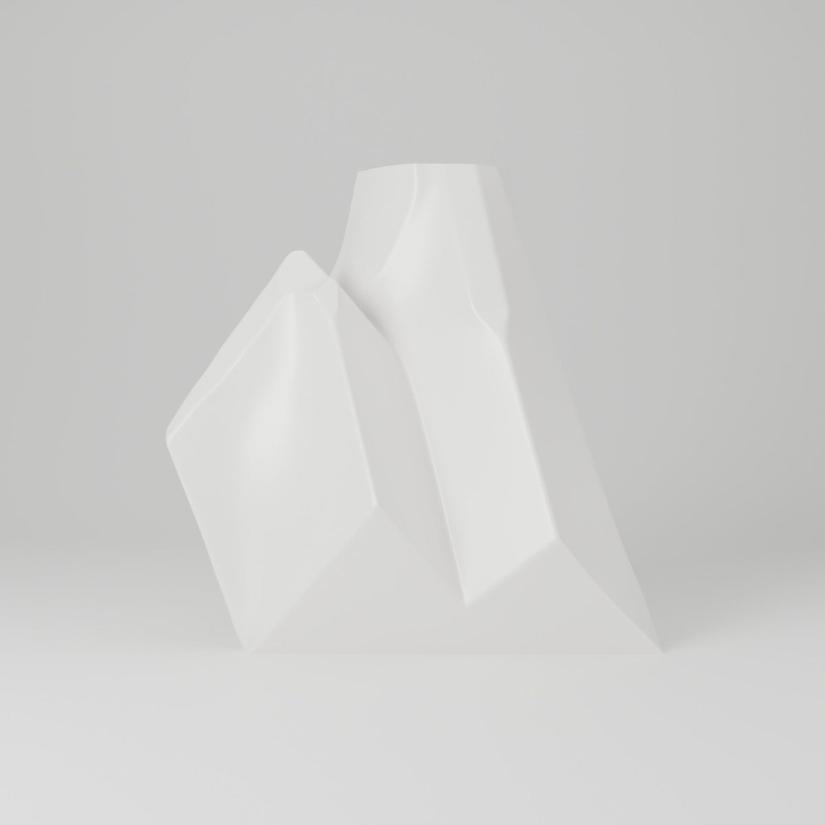 Alpine Peaks Geometric Mountain Vase – Modern Sculptural Vase - Northern Foundry