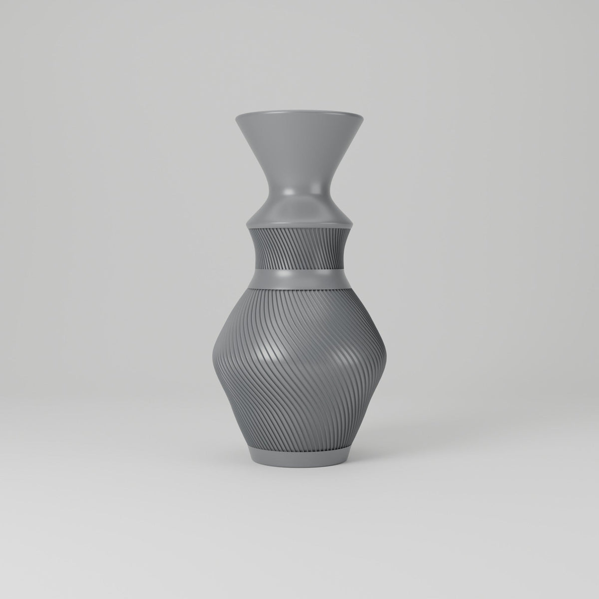 Alviano Spiral Textured Vase – Modern Sculptural Vase - Northern Foundry
