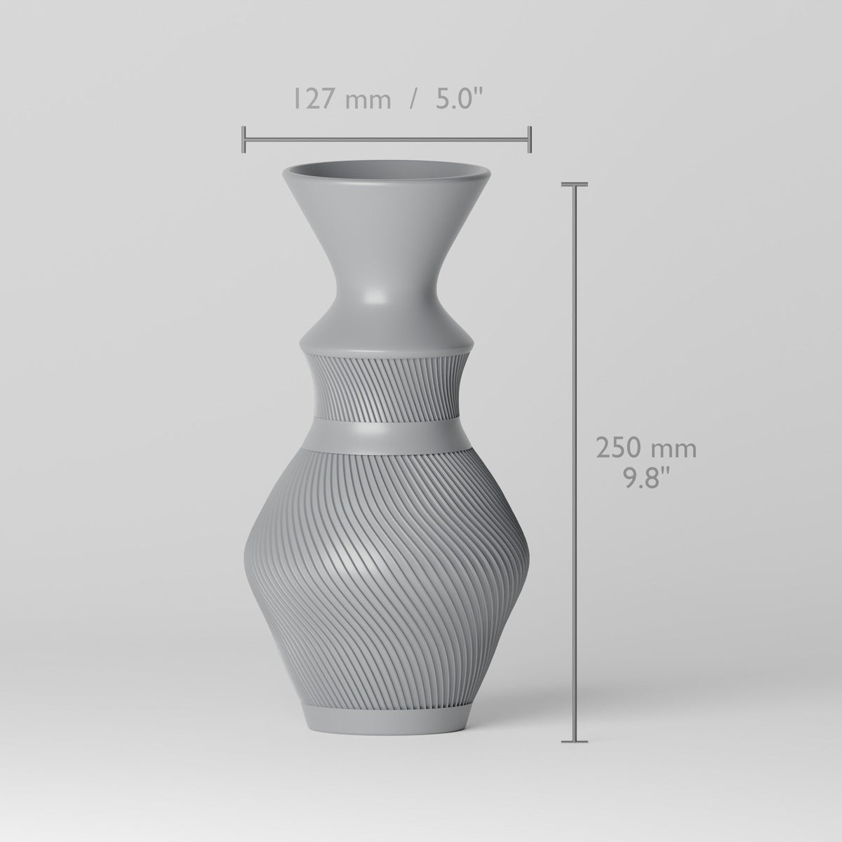 Alviano Spiral Textured Vase – Modern Sculptural Vase - Northern Foundry