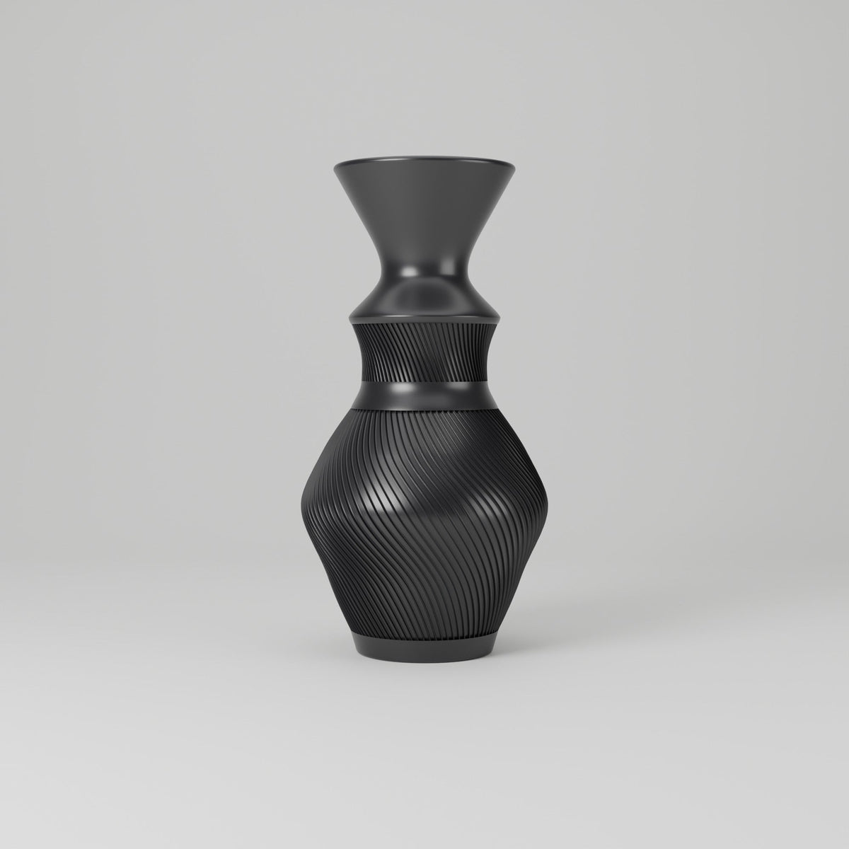 Alviano Spiral Textured Vase – Modern Sculptural Vase - Northern Foundry