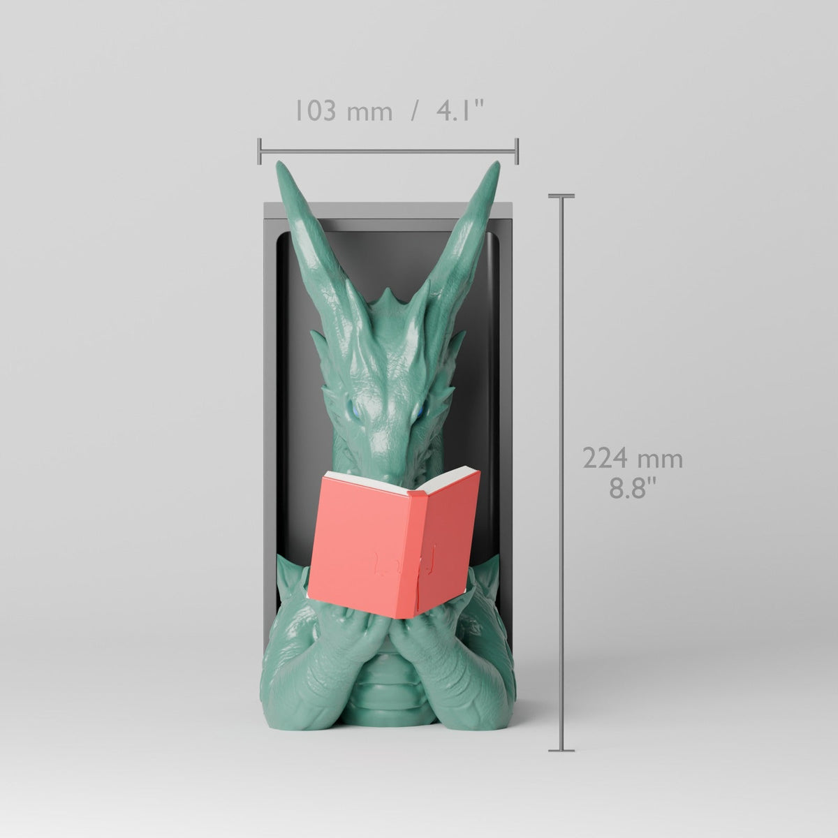 Ancient Dragon Book Nook – Reading Dragon Peeking Out of Your Bookshelf - Northern Foundry