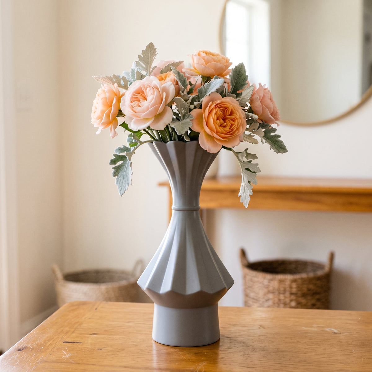 Annone Fluted Flower Vase – Modern Sculptural Vase - Northern Foundry
