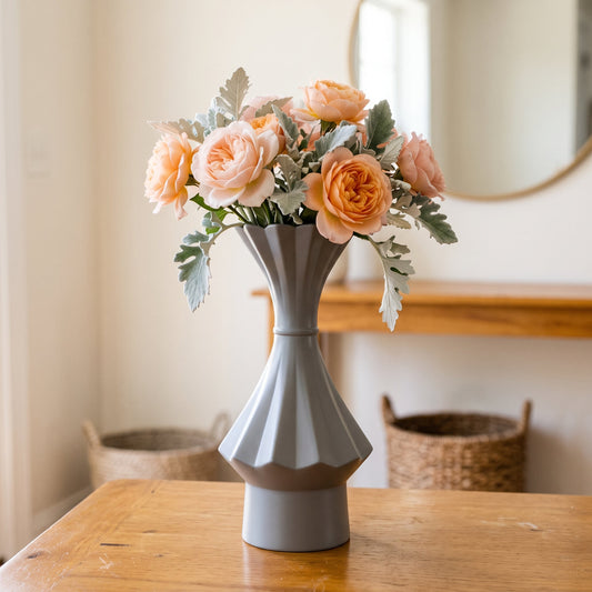 Annone Fluted Flower Vase – Modern Sculptural Vase - Northern Foundry