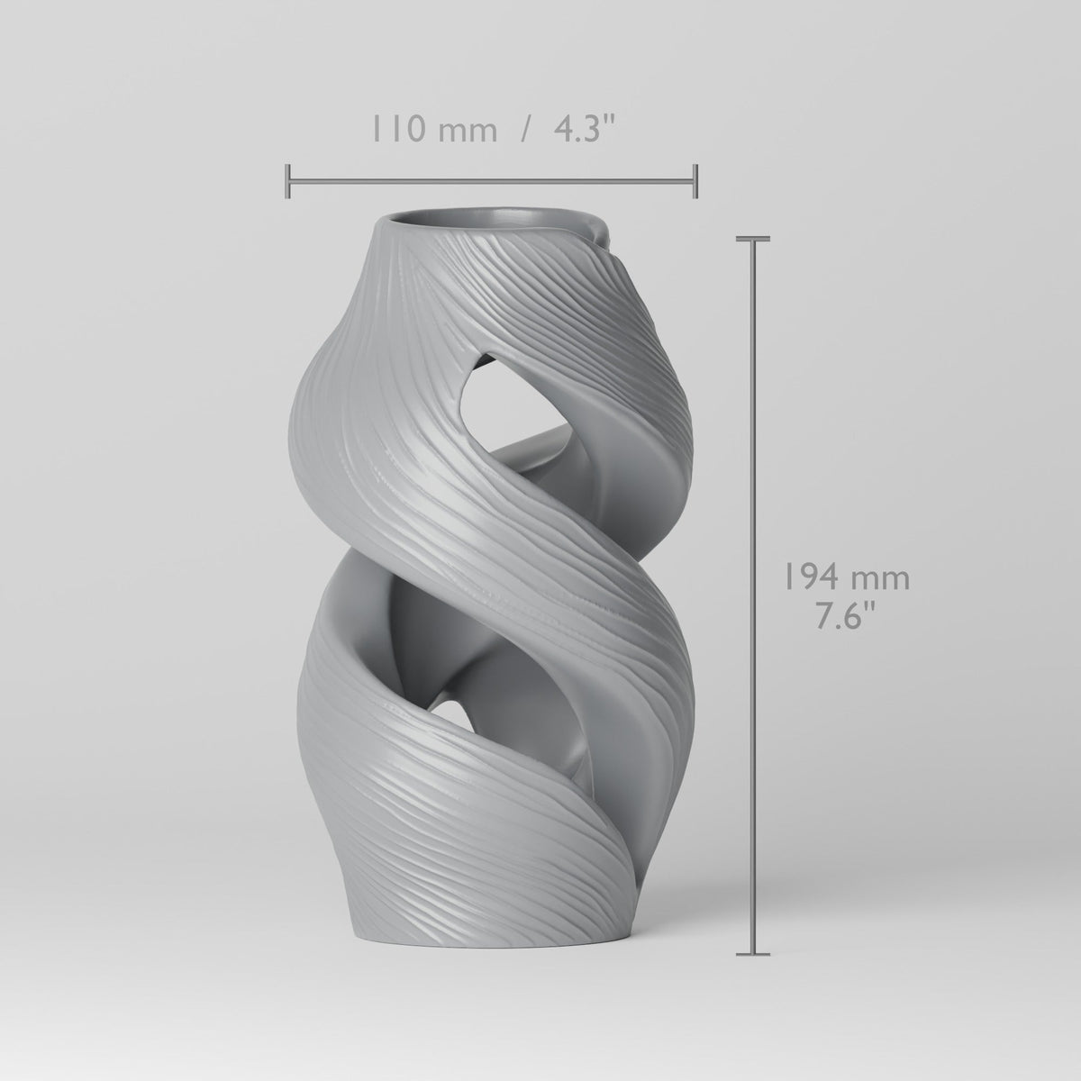 Aurora Crest Twisted Ribbon Vase – Modern Sculptural Vase - Northern Foundry