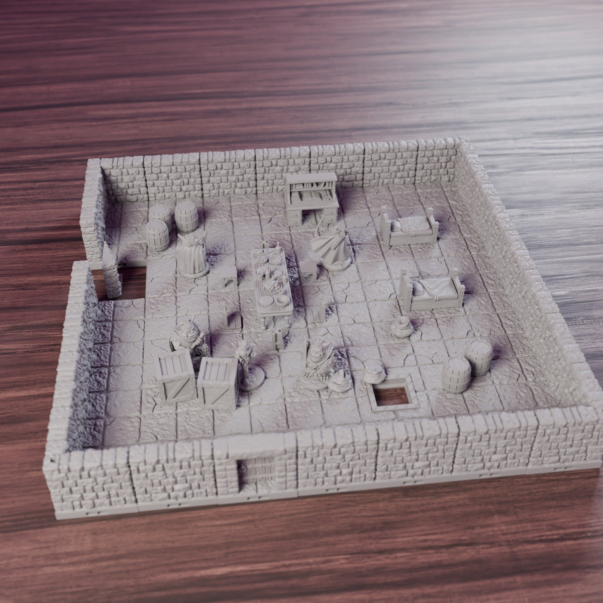 Bandit Hideout Dungeon Set with 5 Minis – Dragonlock 28mm Terrain - Northern Foundry