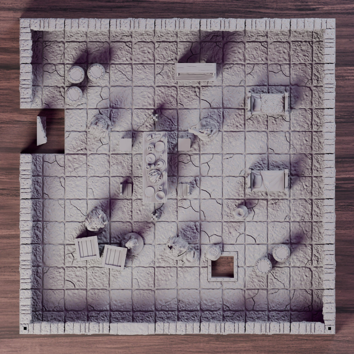 Bandit Hideout Dungeon Set with 5 Minis – Dragonlock 28mm Terrain - Northern Foundry
