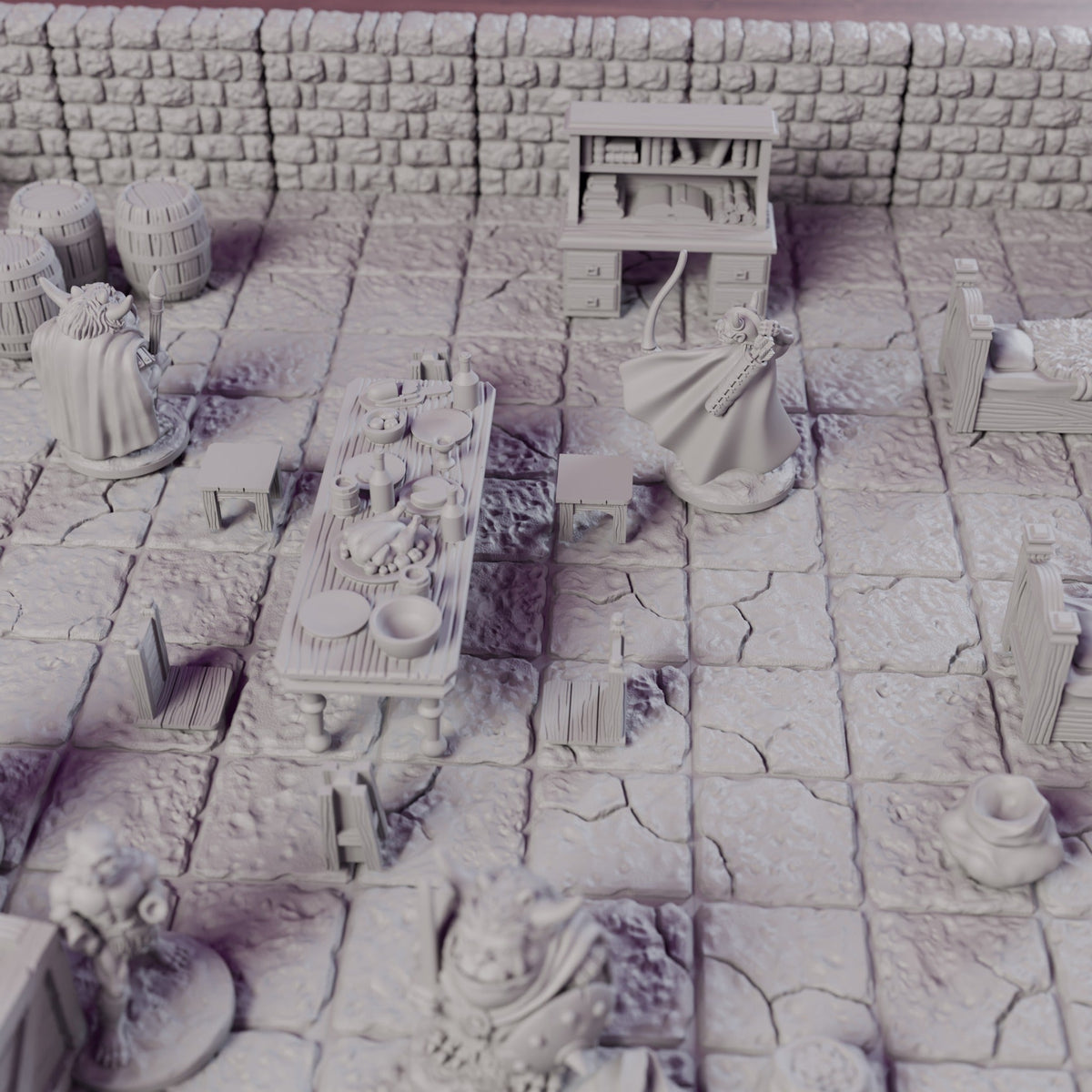 Bandit Hideout Dungeon Set with 5 Minis – Dragonlock 28mm Terrain - Northern Foundry