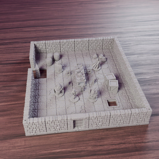 Bandit Hideout Dungeon Set with 5 Minis – Dragonlock 28mm Terrain - Northern Foundry