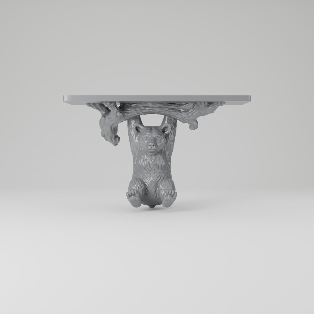 Bear Wall Shelf – Bear Cub Hanging from a Branch Shelf - Northern Foundry