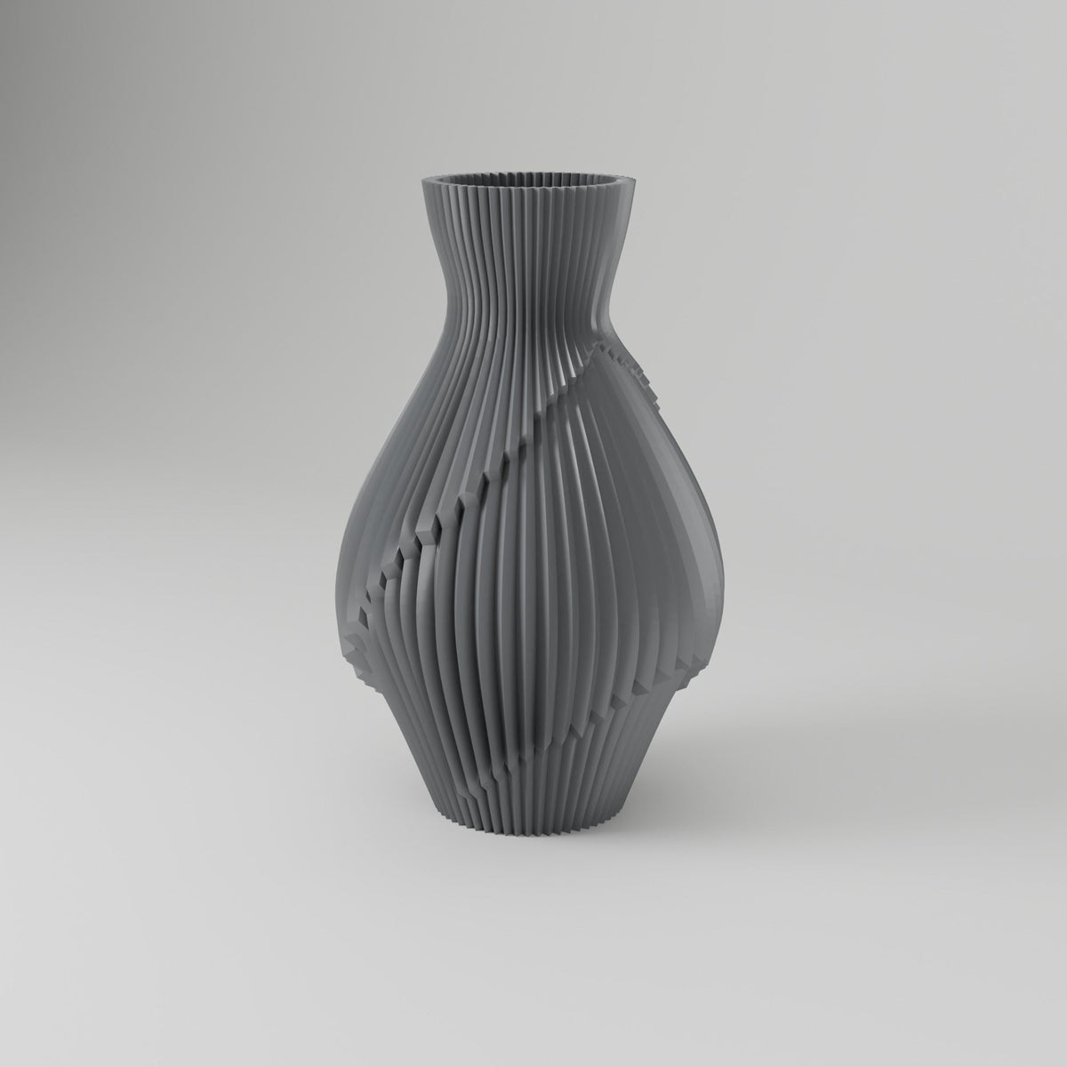 Bellvalier Twisted Ribbed Vase – Modern Sculptural Vase - Northern Foundry