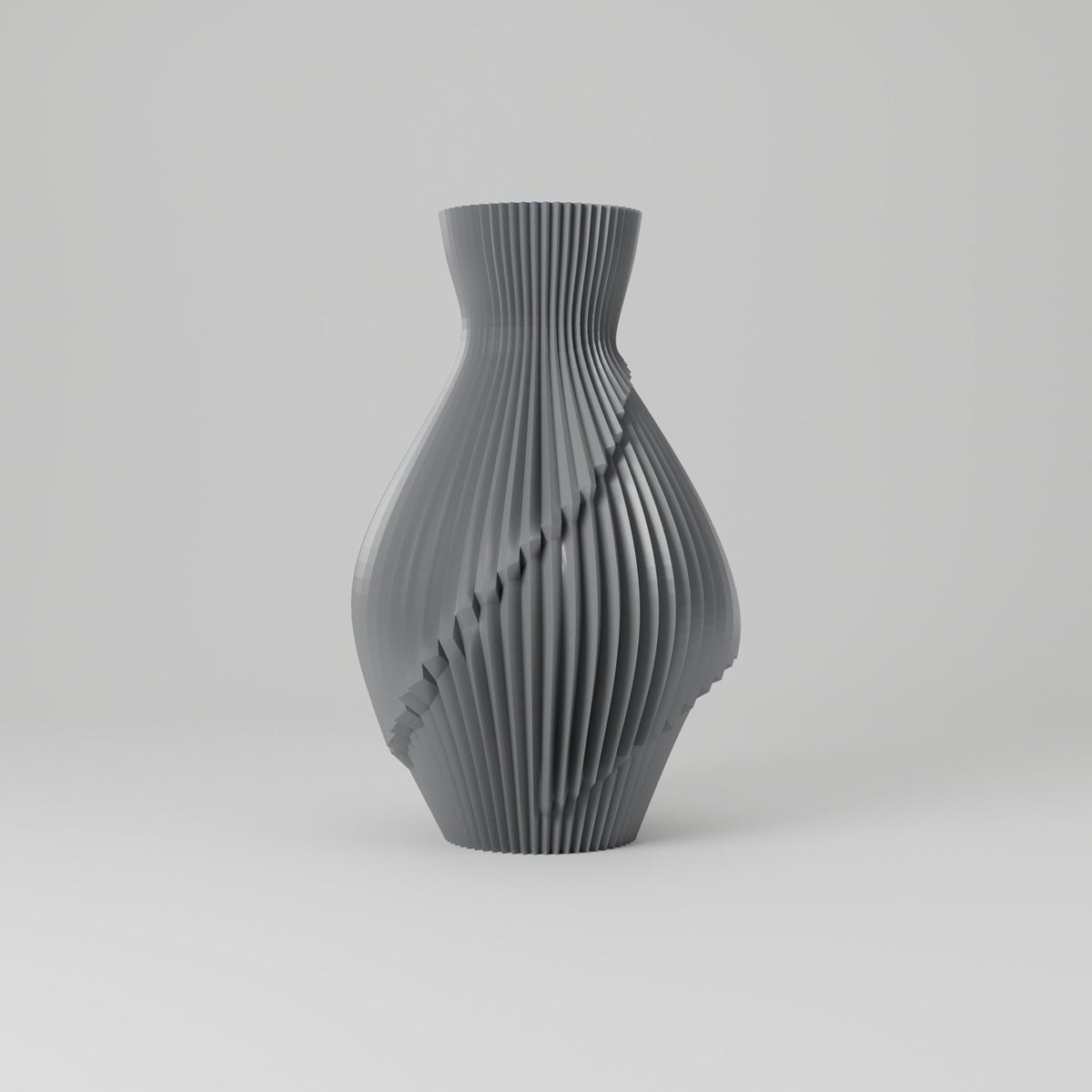 Bellvalier Twisted Ribbed Vase – Modern Sculptural Vase - Northern Foundry