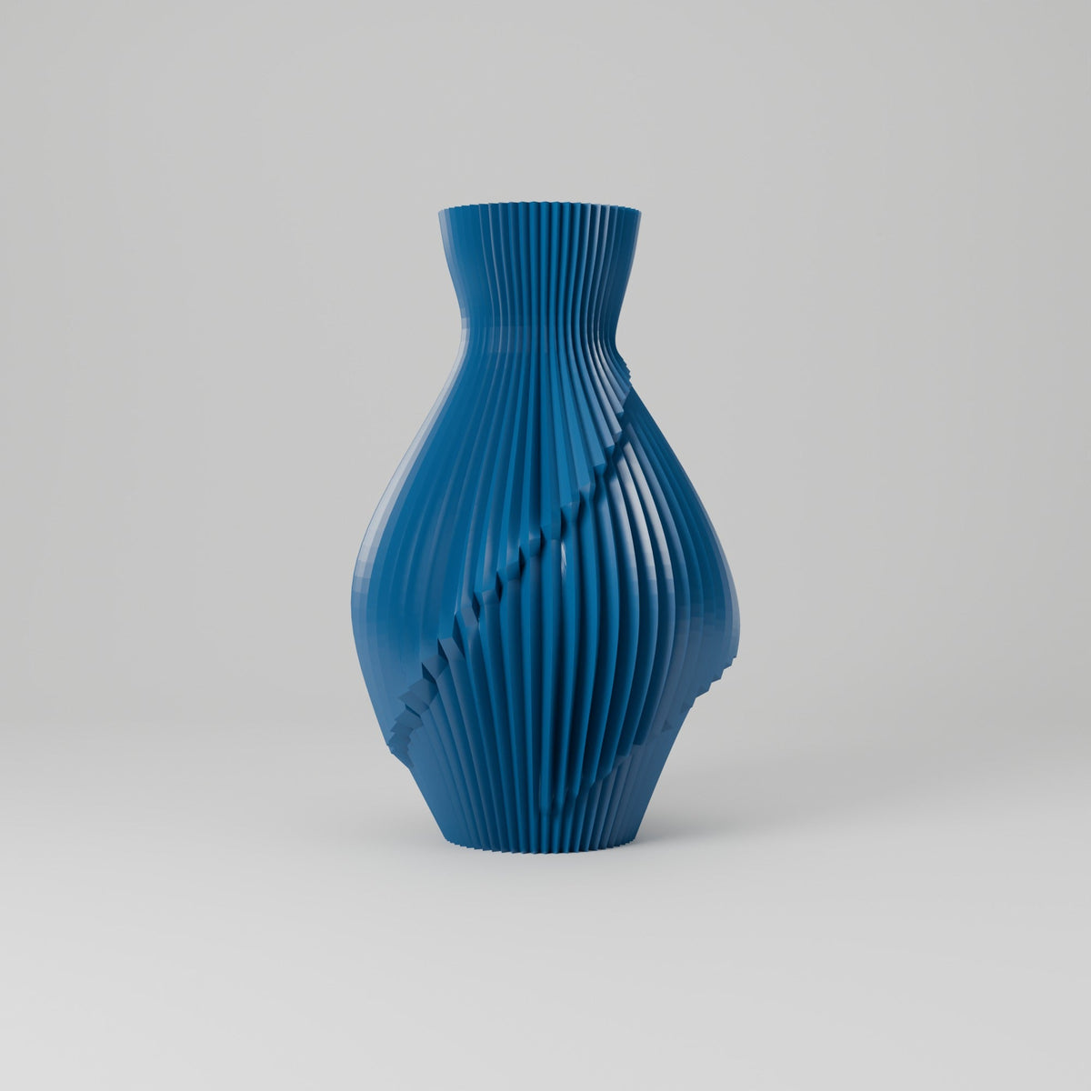 Bellvalier Twisted Ribbed Vase – Modern Sculptural Vase - Northern Foundry