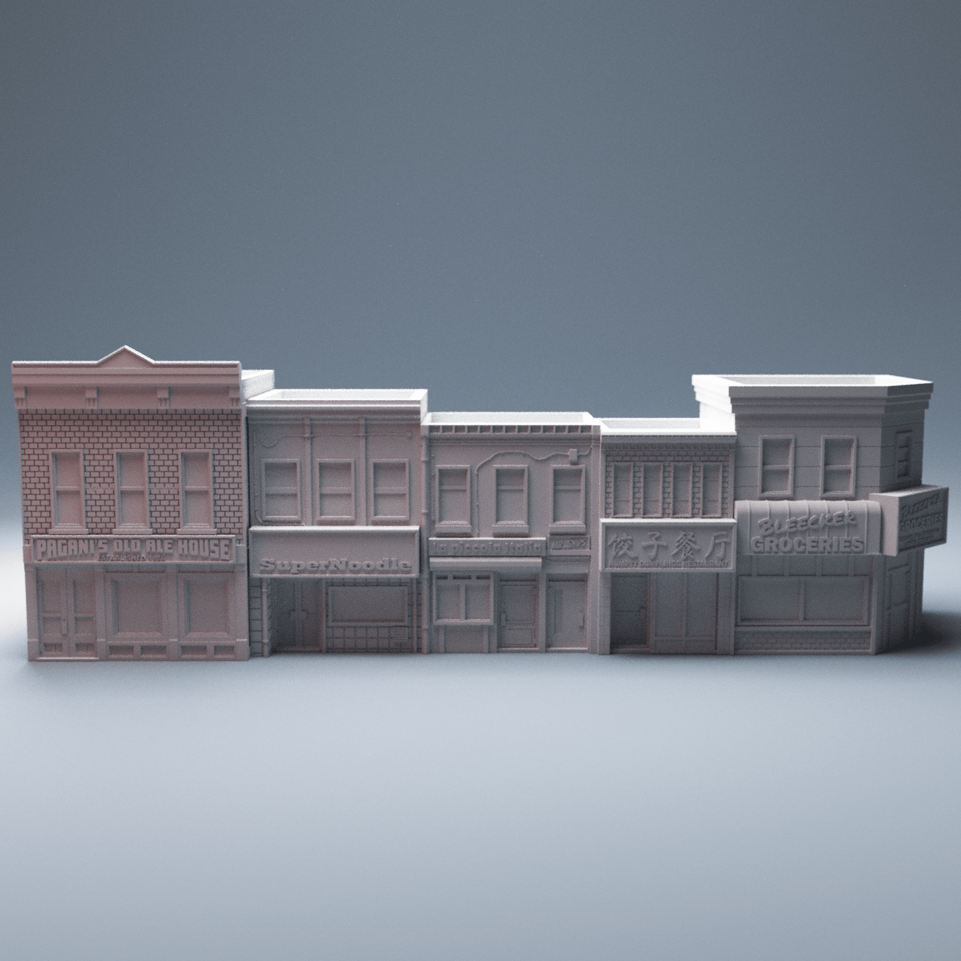 Bleecker Street Bundle – 5 Modern City Storefronts (28mm) - Northern Foundry