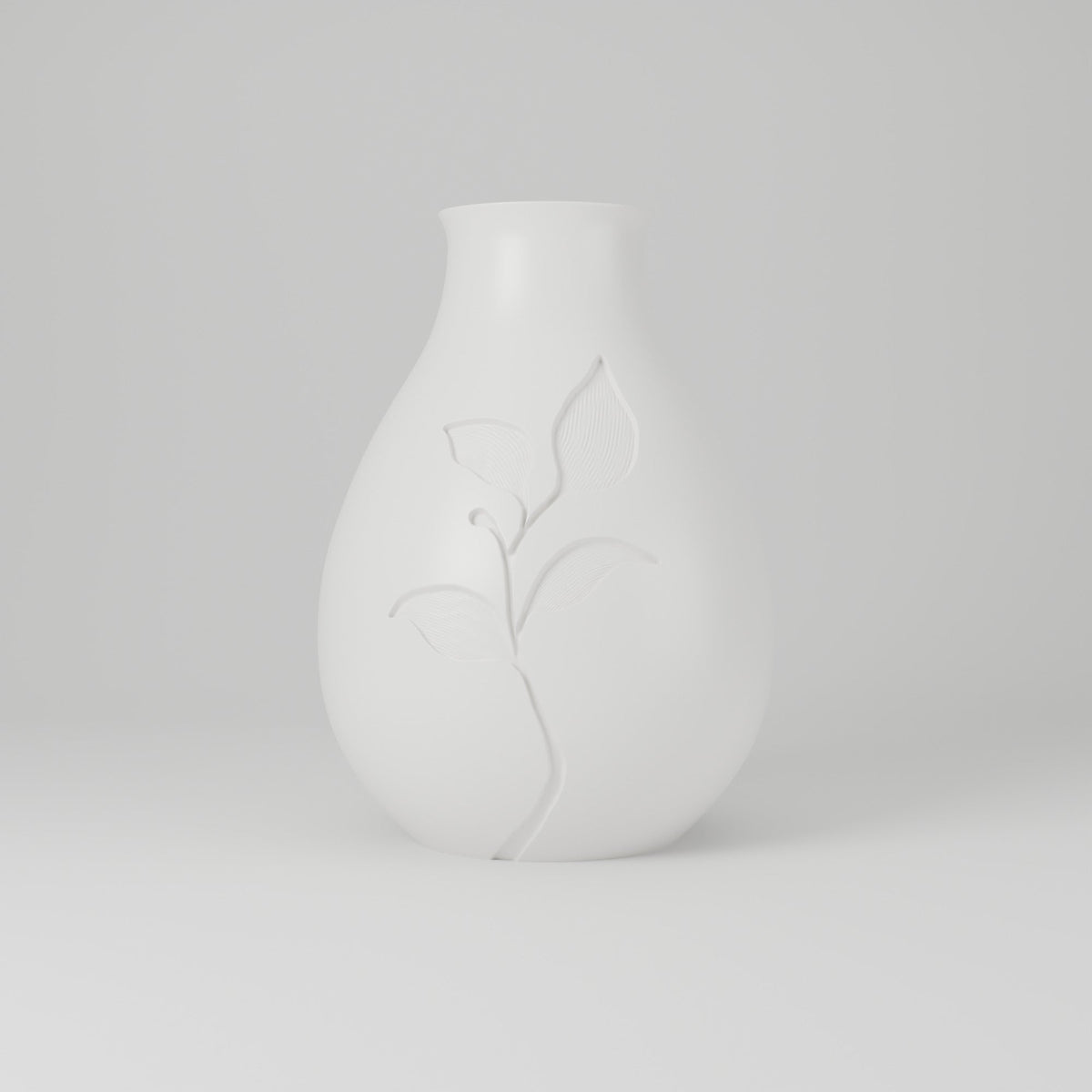 Blossom Bloom Leaf Relief Flower Vase – Modern Sculptural Vase - Northern Foundry