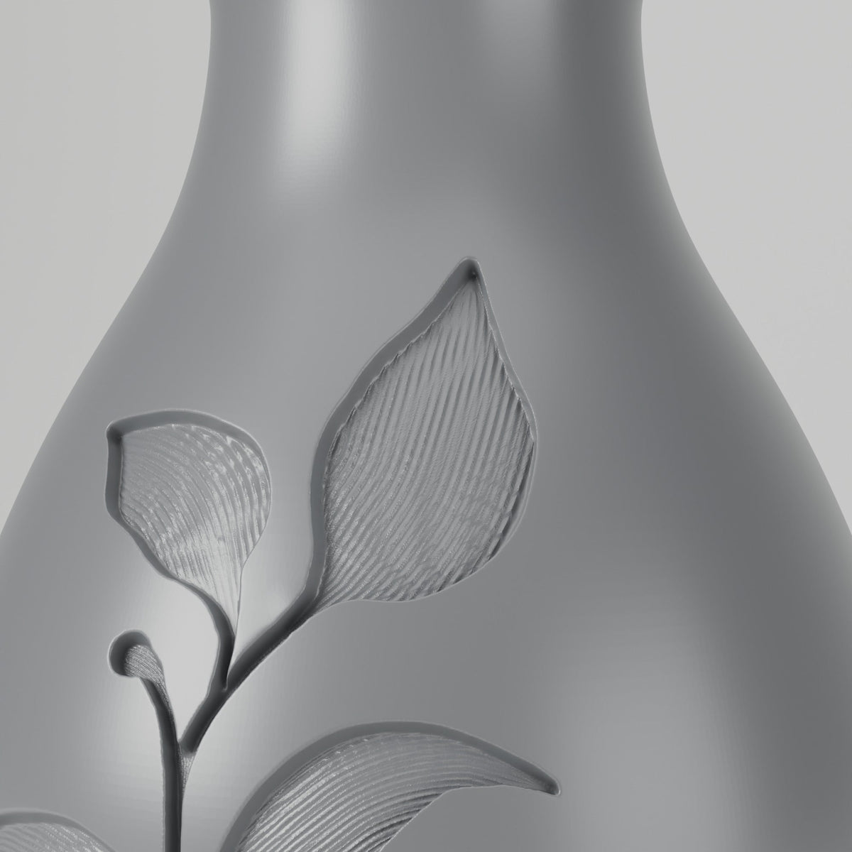 Blossom Bloom Leaf Relief Flower Vase – Modern Sculptural Vase - Northern Foundry