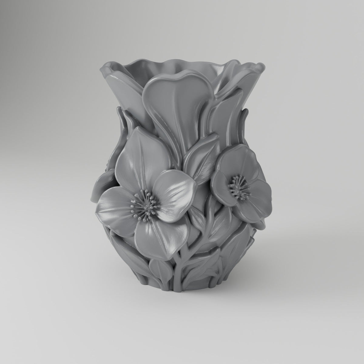 Blossom Relief Floral Vase – Modern Sculptural Vase - Northern Foundry