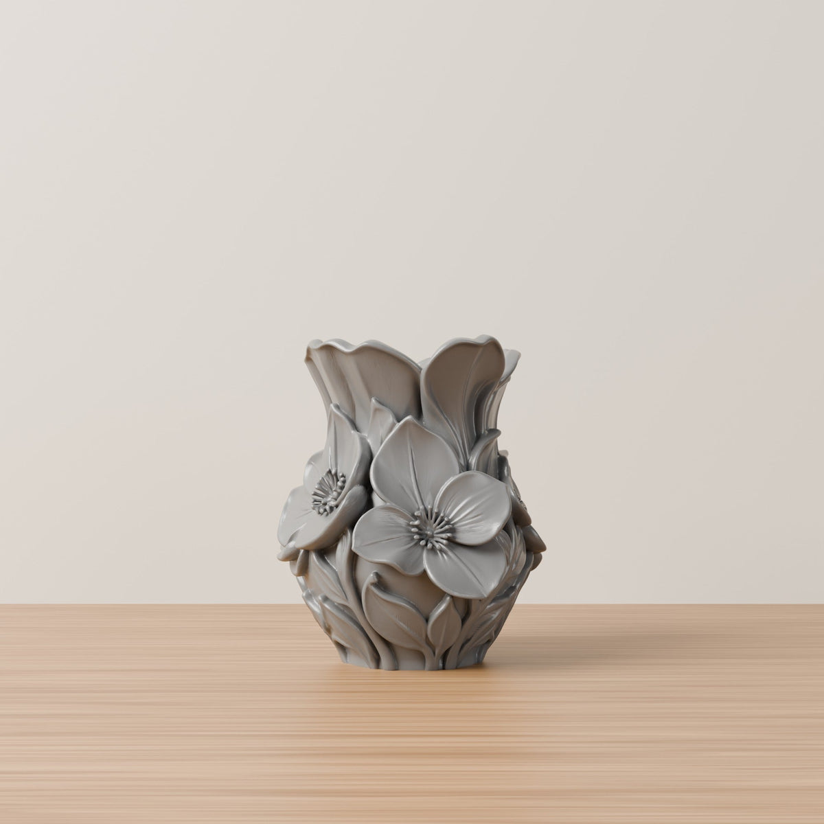 Blossom Relief Floral Vase – Modern Sculptural Vase - Northern Foundry