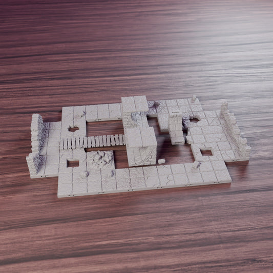 Bridge & Chasm Crossing – Dragonlock 28mm Dungeon Terrain - Northern Foundry