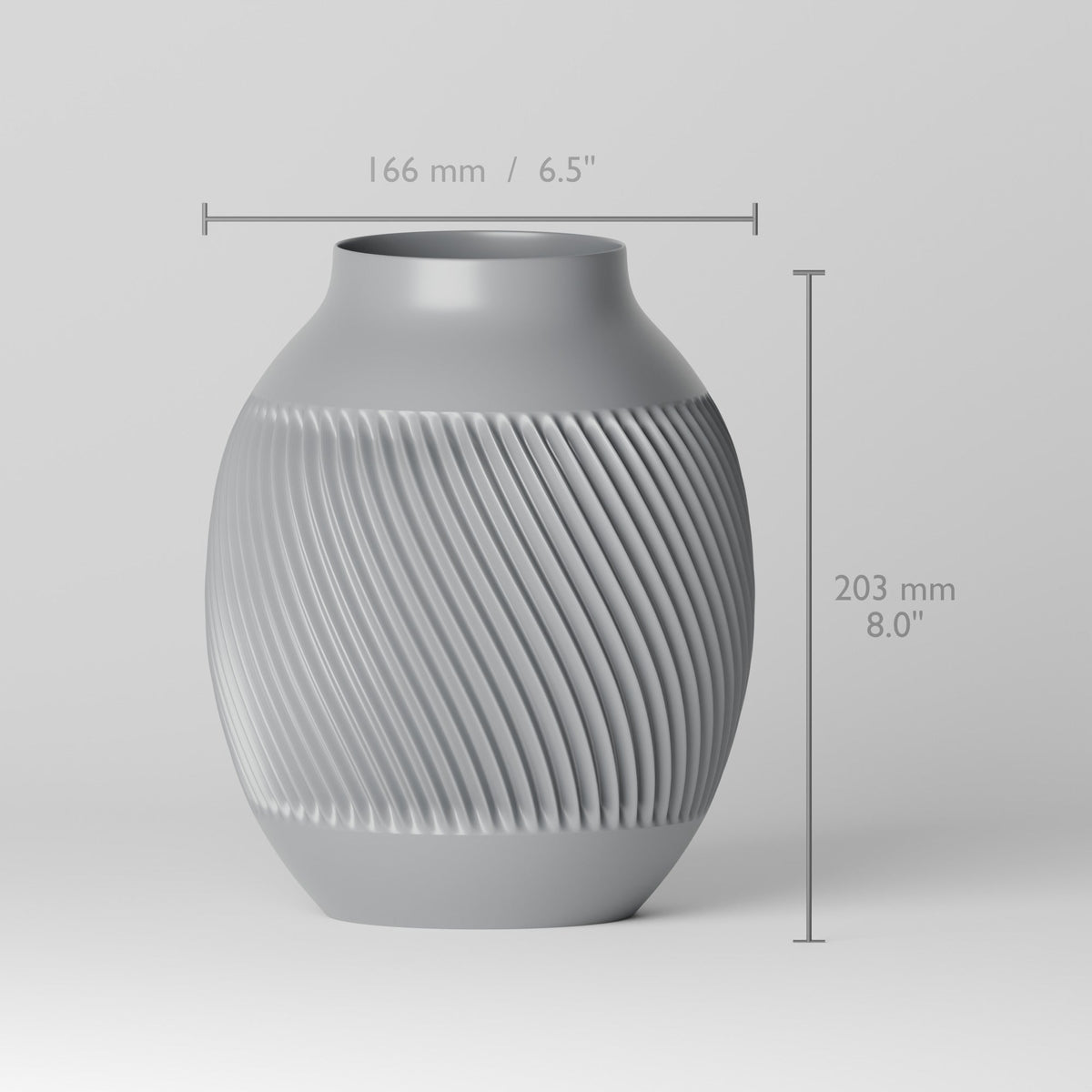 Caldonazzo Ribbed Vase – Modern Sculptural Vase - Northern Foundry