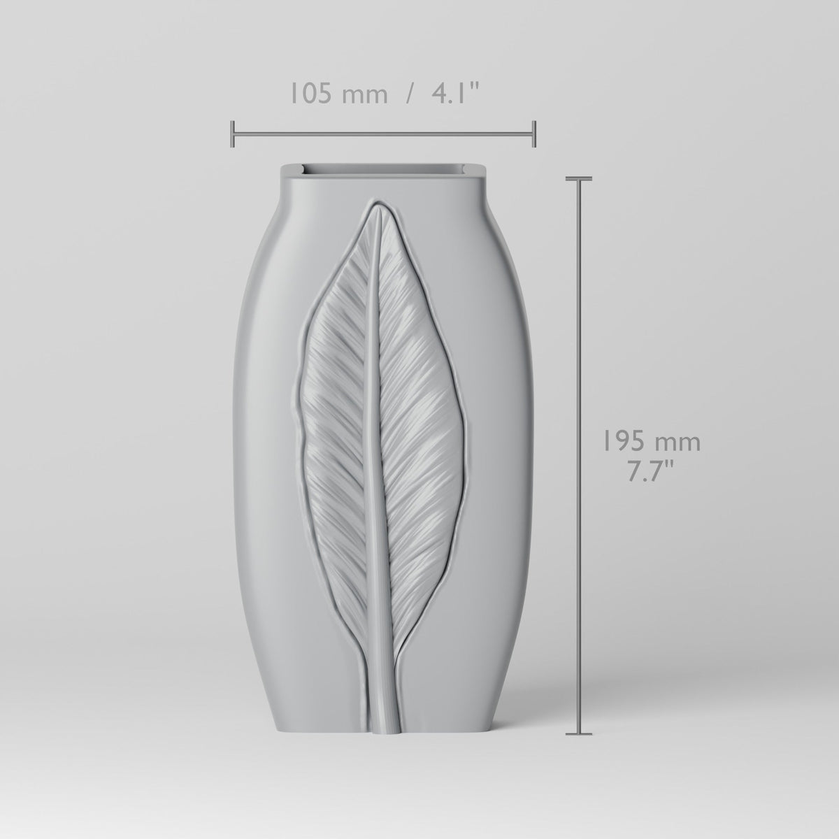 Calma Leaf Relief Vase – Modern Sculptural Vase - Northern Foundry