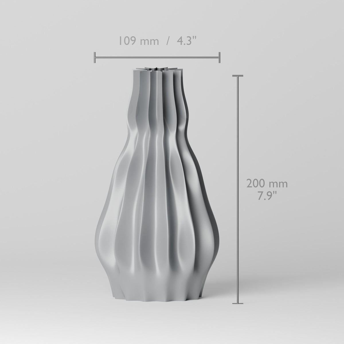 Camille Ribbed Flower Vase – Modern Sculptural Vase - Northern Foundry