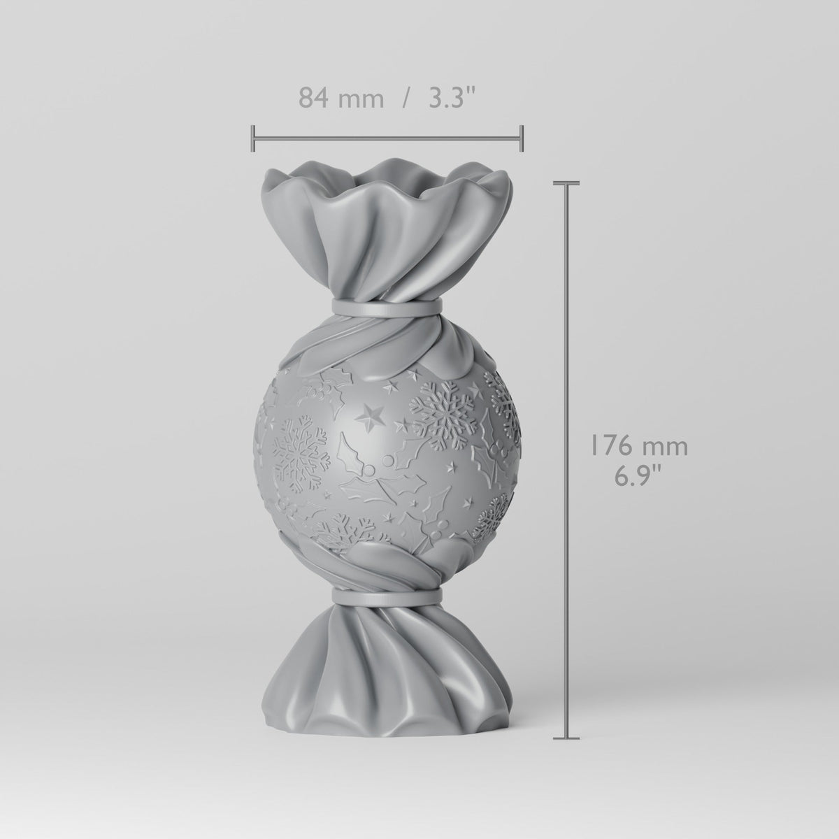 Candy Wrapper Christmas Vase – Festive Holiday Flower Vase - Northern Foundry