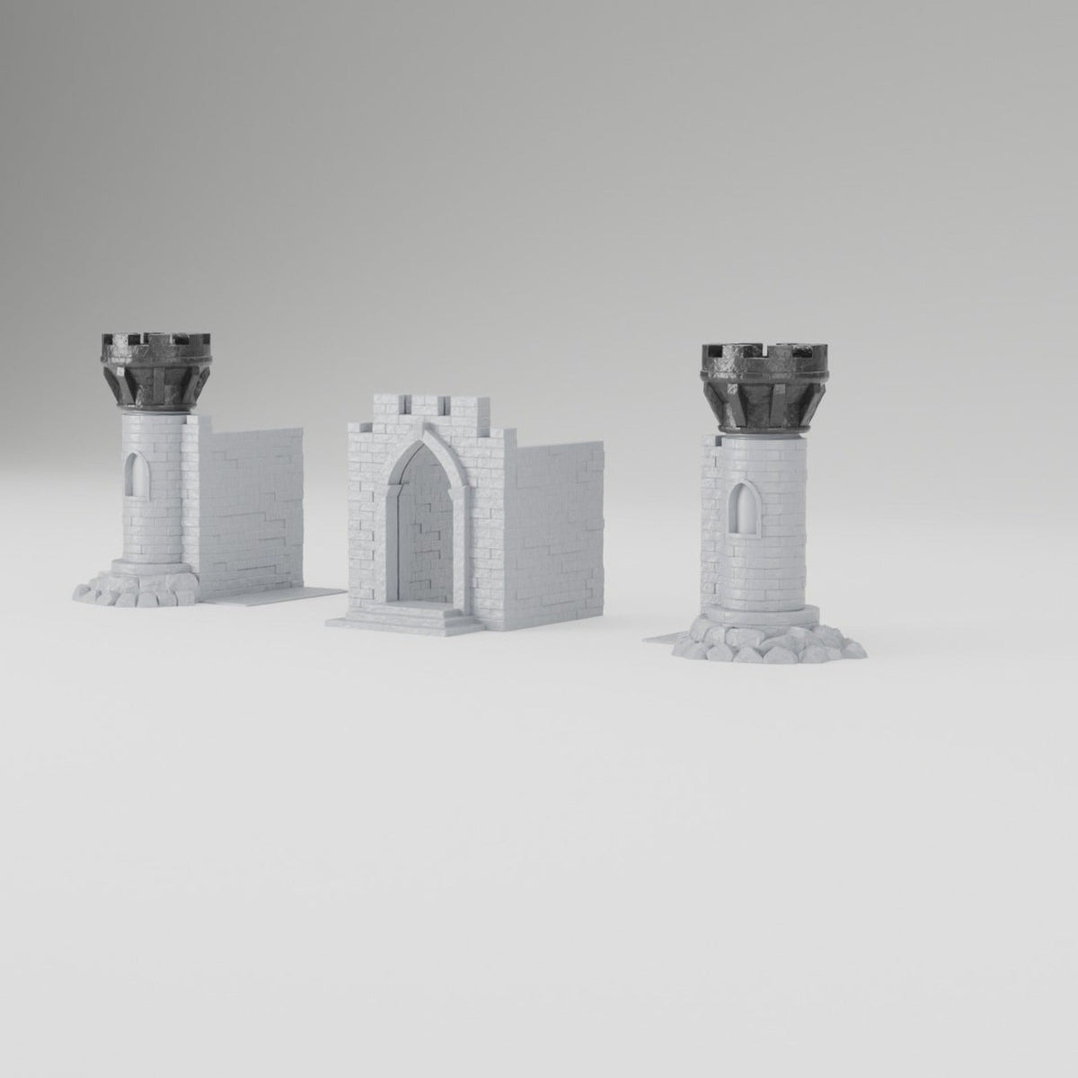 Castle Bookend Set – Gatehouse and Two Towers for Your Bookshelf - Northern Foundry