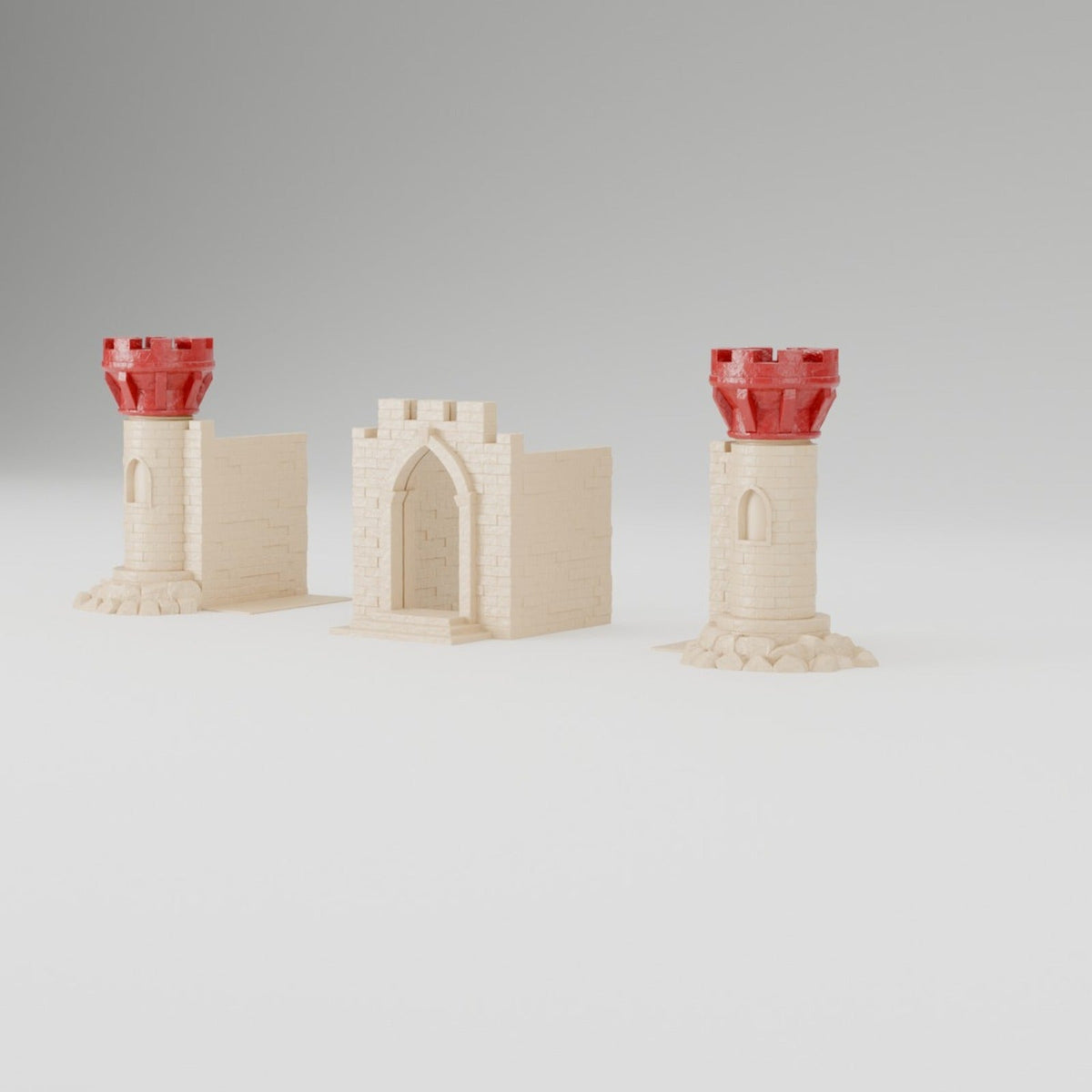 Castle Bookend Set – Gatehouse and Two Towers for Your Bookshelf - Northern Foundry