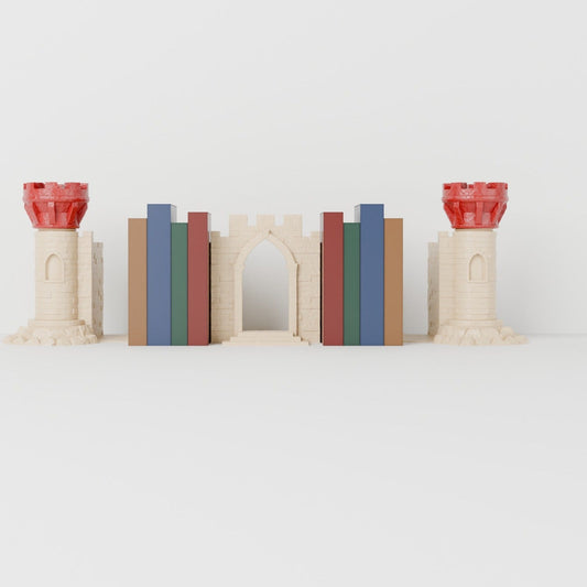 Castle Bookend Set – Gatehouse and Two Towers for Your Bookshelf - Northern Foundry