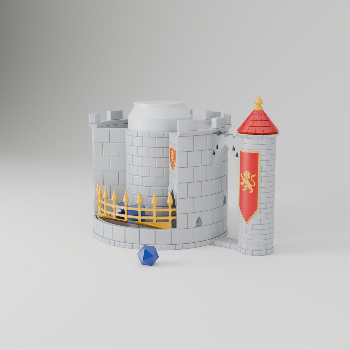 Castle Dice Tower 3 in 1 – Medieval Dice Tower with Can Holder and Hidden Dice Storage - Northern Foundry
