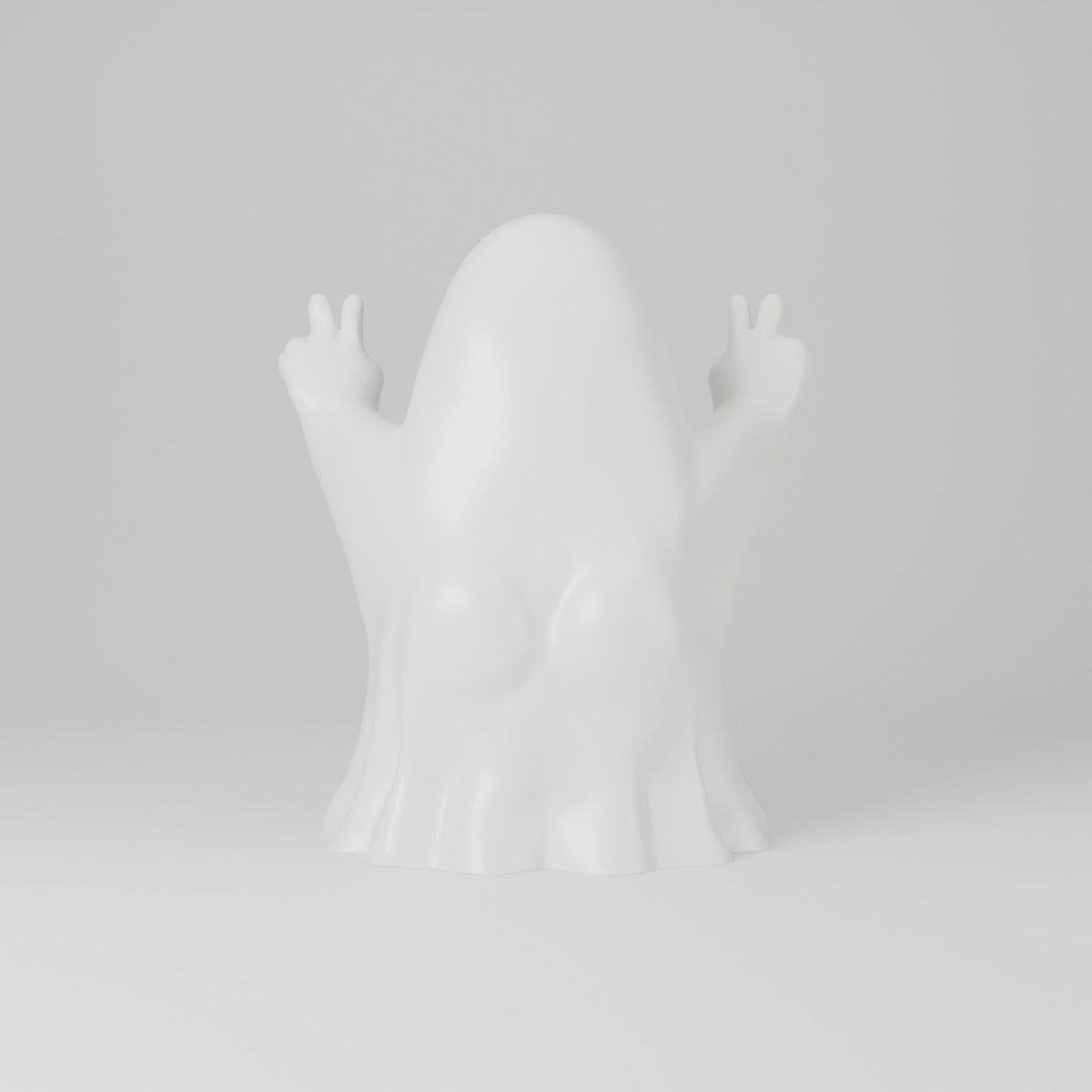 Cheeky Peace Sign Ghost – Funny Ghost LED Tealight Holder for Halloween - Northern Foundry