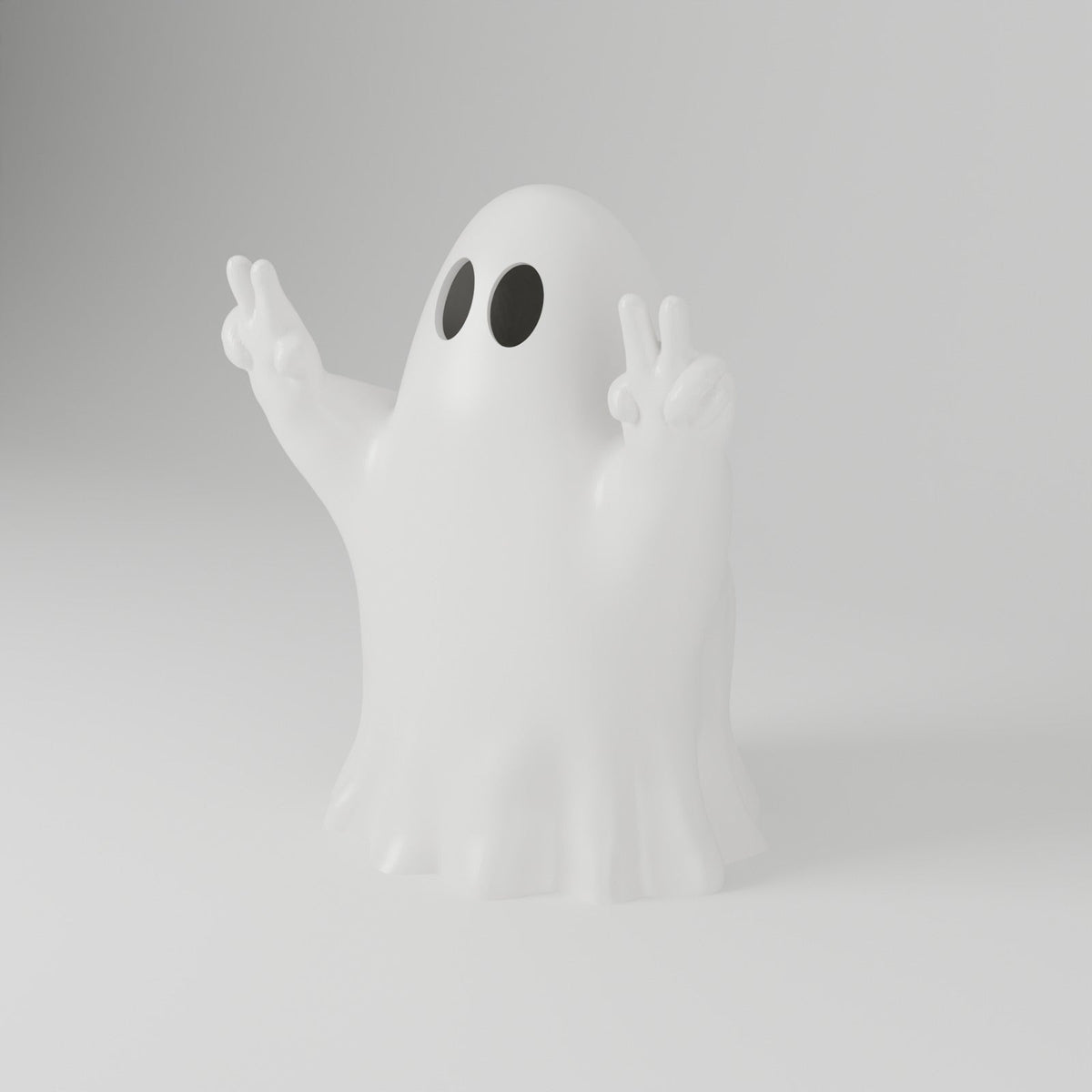 Cheeky Peace Sign Ghost – Funny Ghost LED Tealight Holder for Halloween - Northern Foundry
