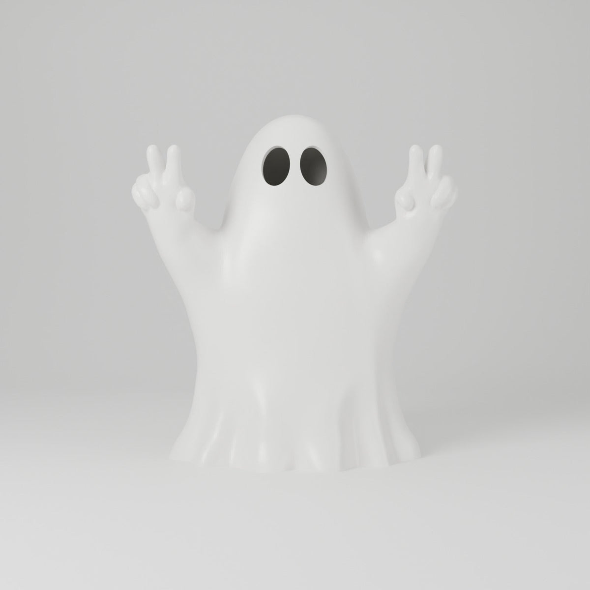 Cheeky Peace Sign Ghost – Funny Ghost LED Tealight Holder for Halloween - Northern Foundry