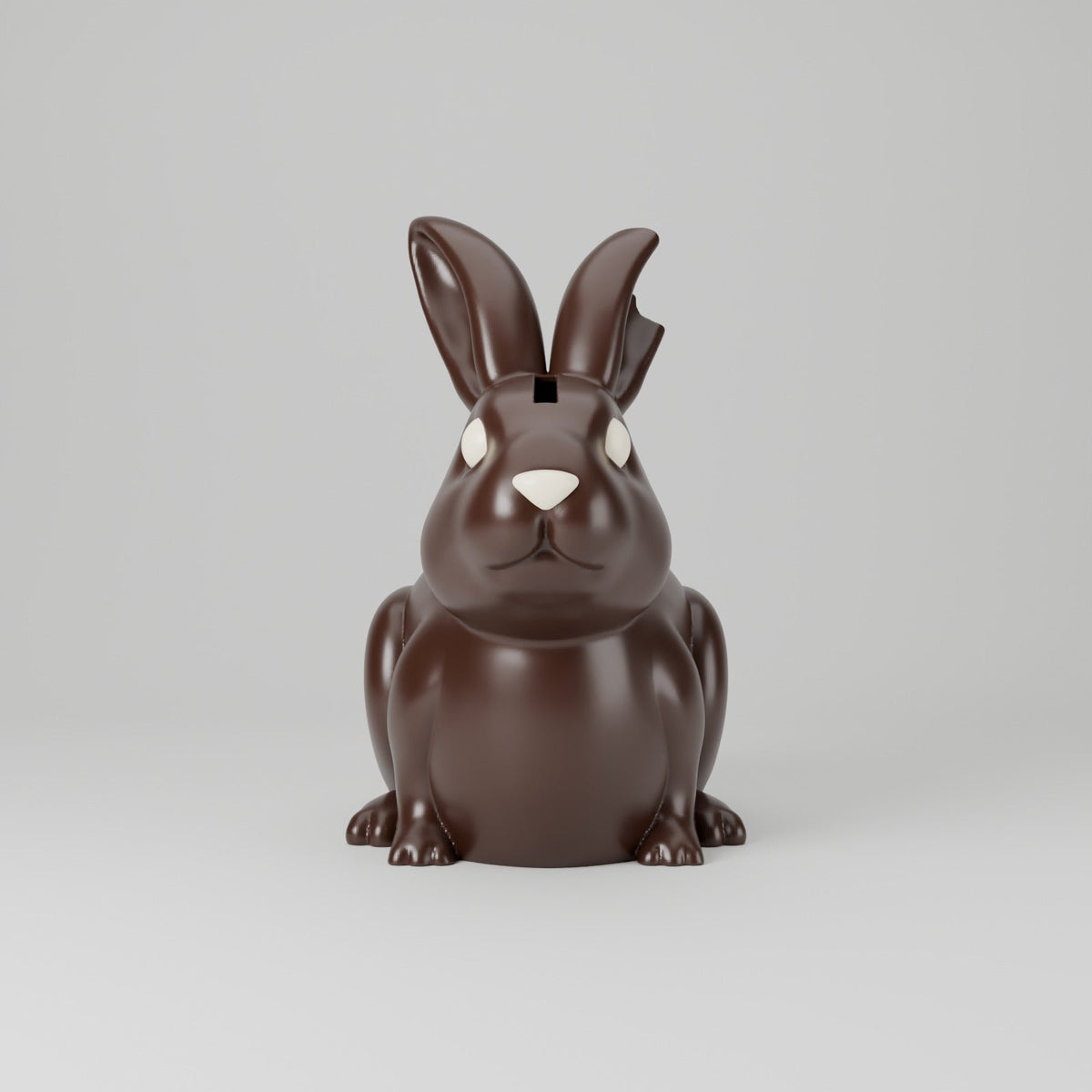 Chocolate Bunny Piggy Bank – Easter Coin Bank with Bitten Ear - Northern Foundry